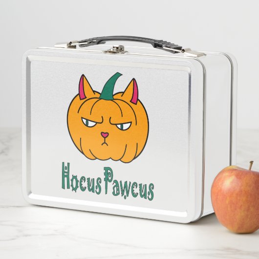 Lunch Box Hocus pawcus Halloween citrouille ginger cat magie (En situation)