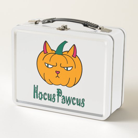 Lunch Box Hocus pawcus Halloween citrouille ginger cat magie (Devant)