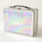 Lunch Box Holographe couleurs arc-en-ciel, mignon (Devant)