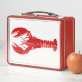 Lunch Box Homard rouge profond sur blanc (En situation)