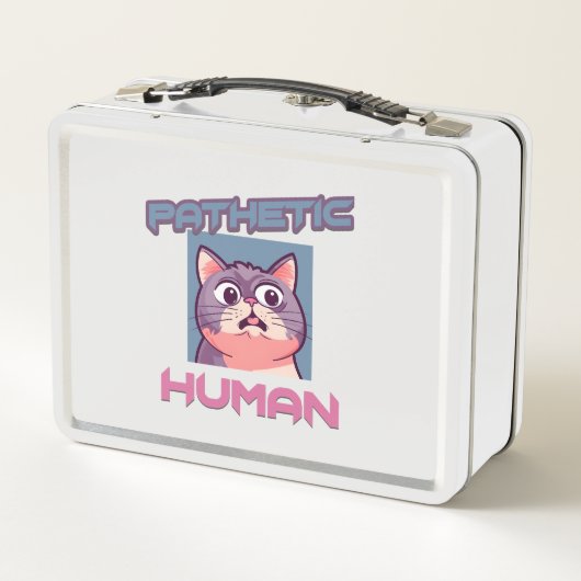 Lunch Box Homme pathétique - Drôle conception de chat (Dos)