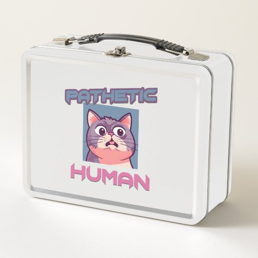 Lunch Box Homme pathétique - Drôle conception de chat (Devant)