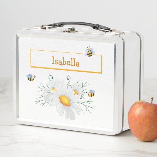 Lunch Box Honey Bee Daisy Personnalisé (En situation)