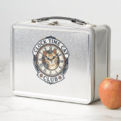 Lunch Box Horloge Temps Chat Chat Graphique Tee Art - Horlog (En situation)