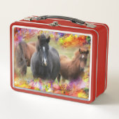 Lunch Box Horses Colorful (Devant)