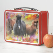 Lunch Box Horses Colorful (En situation)