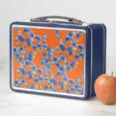 Lunch Box Hortensia Bleu et Orange (En situation)