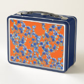 Lunch Box Hortensia Bleu et Orange (Dos)