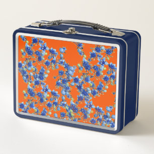 Lunch Box Hortensia Bleu et Orange