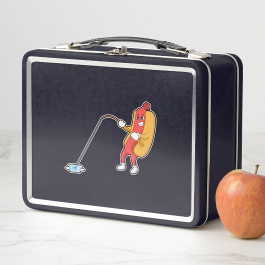 Lunch Box Hotdog à la pêche avec bâtonnet de pêche (En situation)