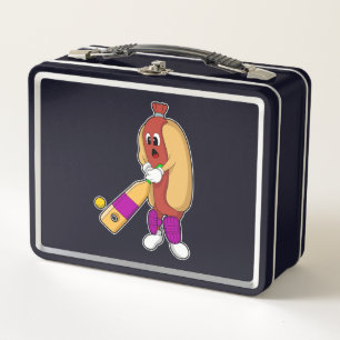 Lunch Box Hotdog au cricket avec batte de cricket