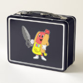 Lunch Box Hotdog comme coiffeur avec ciseaux (Dos)