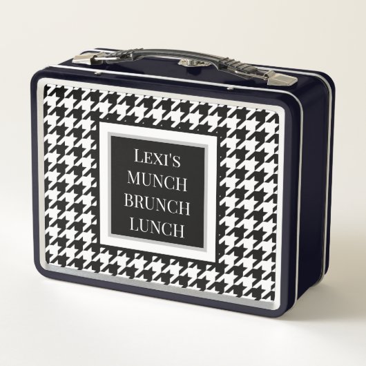 Lunch Box Houndstooth noir blanc (Dos)