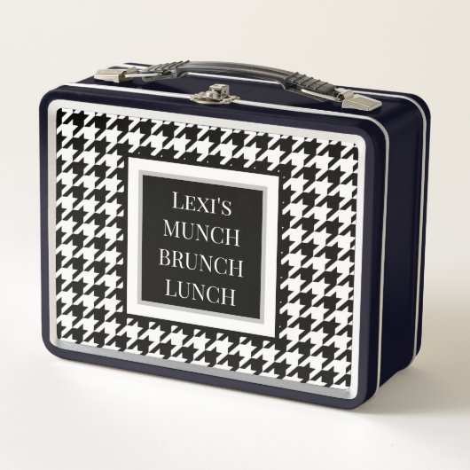 Lunch Box Houndstooth noir blanc (Devant)