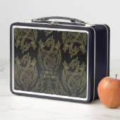 Lunch Box HOUSE of the Dragon | Gold Filigree Dragon Pattern (En situation)
