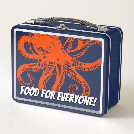Lunch Box Hugging orange Octopus (Devant)