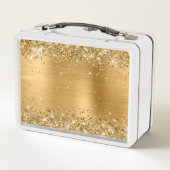 Lunch Box Huile d'or Glitter Monogramme noir et blanc (Dos)