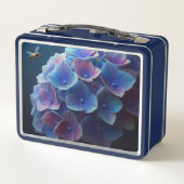 Lunch Box Hydrangeas Floral Purple et Bleu (Dos)