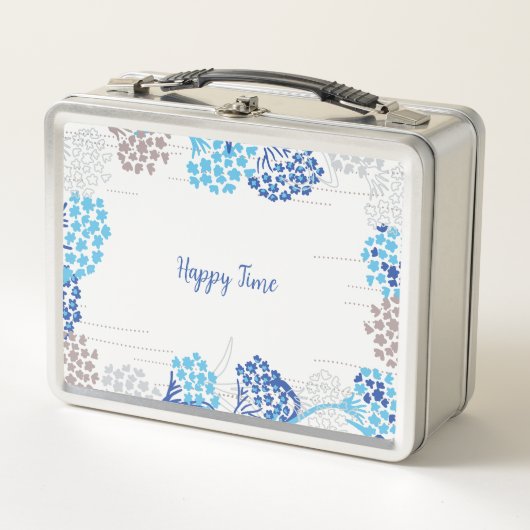 Lunch Box Hydrangée légère et aérée Motif floral (Devant)