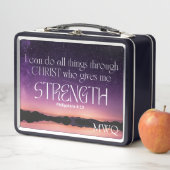 Lunch Box I CAN DO ALL THINGS Christian Monogram (En situation)