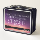 Lunch Box I CAN DO ALL THINGS Christian Monogram (Devant)