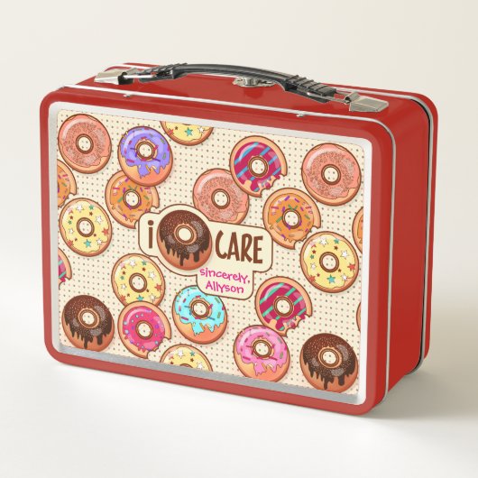 Lunch Box I Doughnut Care mignonne Funny Donut Sweet Traitem (Dos)