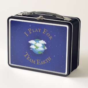 Lunch Box "I Play For Team Earth" Message d'unité