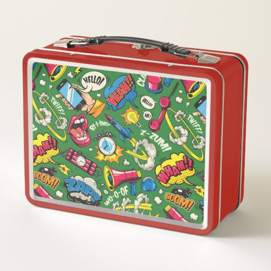 Lunch Box Ibrant Retro Comic Pop Art (Dos)