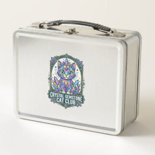 Lunch Box Idée cadeau Crystal Gemstone Cat Cat Mom - Crystal