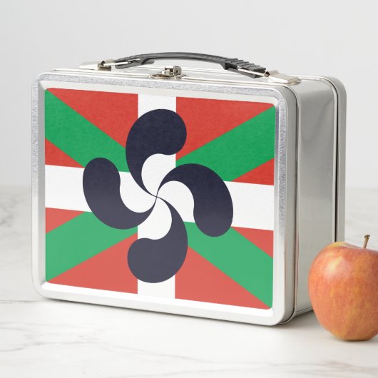 Lunch Box Ikurrina avec le symbole Lauburu (En situation)
