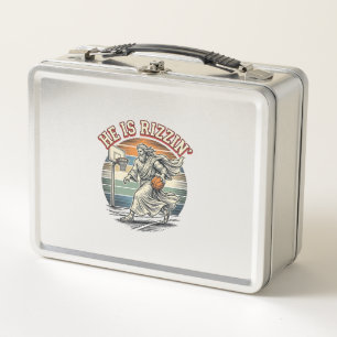 Lunch Box Il est Rizzin Vintage Basketball Religious T-Shirt