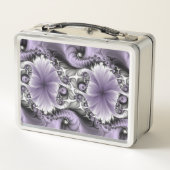 Lunch Box Illusion Lilac Abstrait Floral Fractal Art Imagina (Dos)