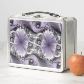 Lunch Box Illusion Lilac Abstrait Floral Fractal Art Imagina (En situation)