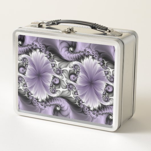 Lunch Box Illusion Lilac Abstrait Floral Fractal Art Imagina (Devant)