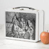 Lunch Box Illustrated Christmas Nativity Scene (En situation)