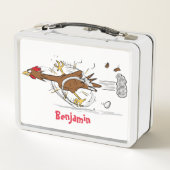 Lunch Box Illustration amusante de poulet cool (Dos)