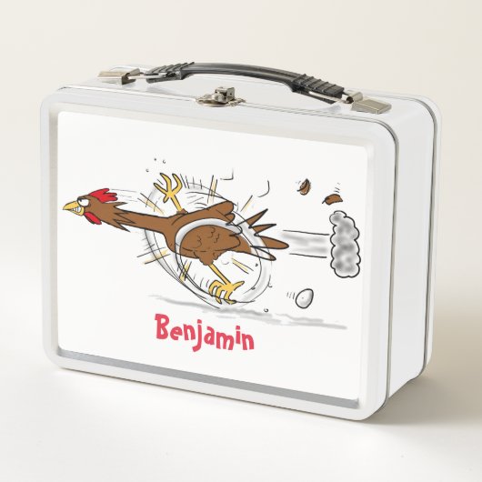 Lunch Box Illustration amusante de poulet cool (Devant)