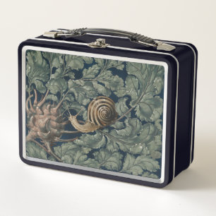 Lunch Box Illustration Art Nouveau Vintage Escargot Botaniqu