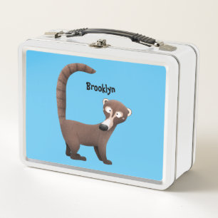 Lunch Box Illustration de bande dessinée amusante de coati c