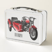 Lunch Box Illustration de bande dessinée de moto avec side-c (Dos)