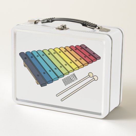 Lunch Box Illustration de bande dessinée en Xylophone (Devant)