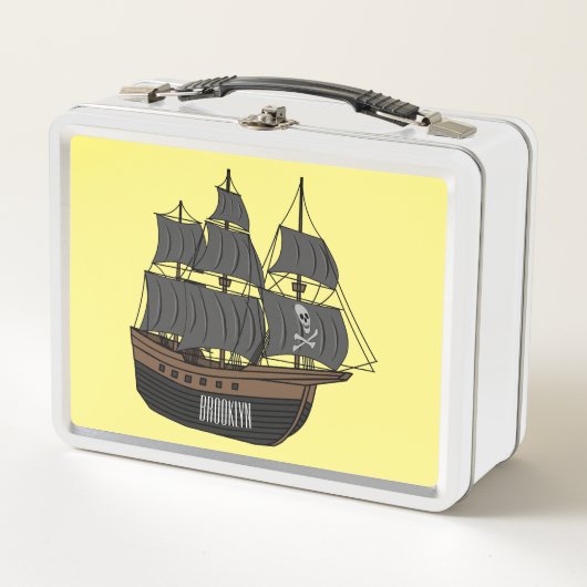 Lunch Box Illustration de bateau pirate (Devant)