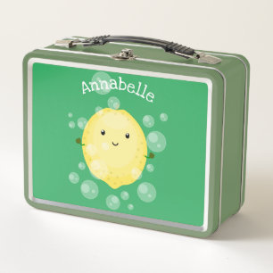 Lunch Box Illustration de bulles de caricatures de citron mo
