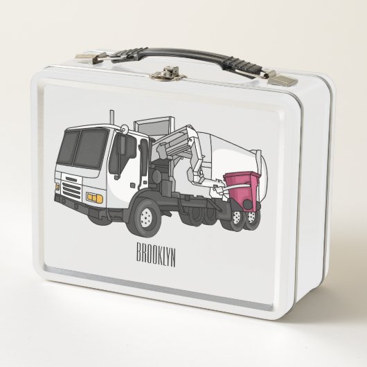 Lunch Box Illustration de camion à ordures (Devant)
