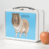 Lunch Box Illustration de chien Rough collie (En situation)