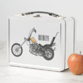 Lunch Box Illustration de Chopper Motorcycle 1950 (En situation)