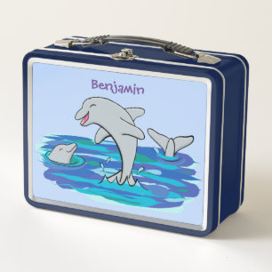 Lunch Box Illustration de dauphins heureux adorables