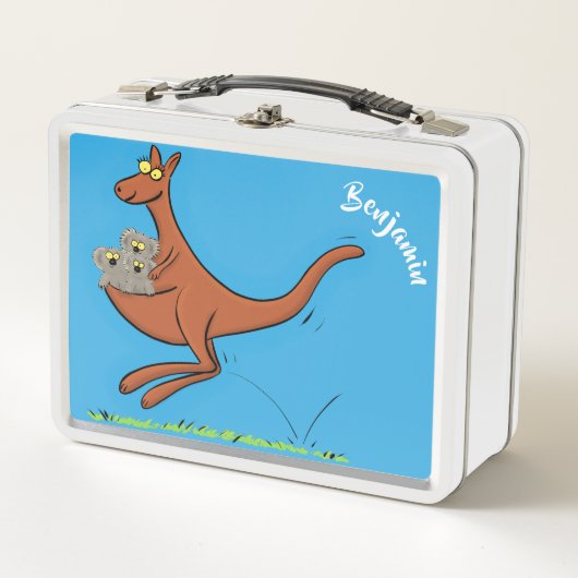 Lunch Box Illustration de dessin animé Cute kangaroo et koal (Devant)