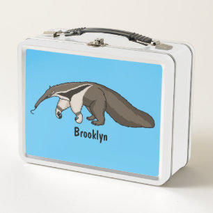 Lunch Box Illustration de dessin animé d'Anteater happy