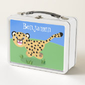 Lunch Box Illustration de dessin animé de bébé guépard migno (Devant)